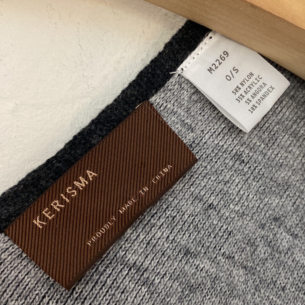 Kerisma Gray Knit Open Front Shawl One Size - image 4